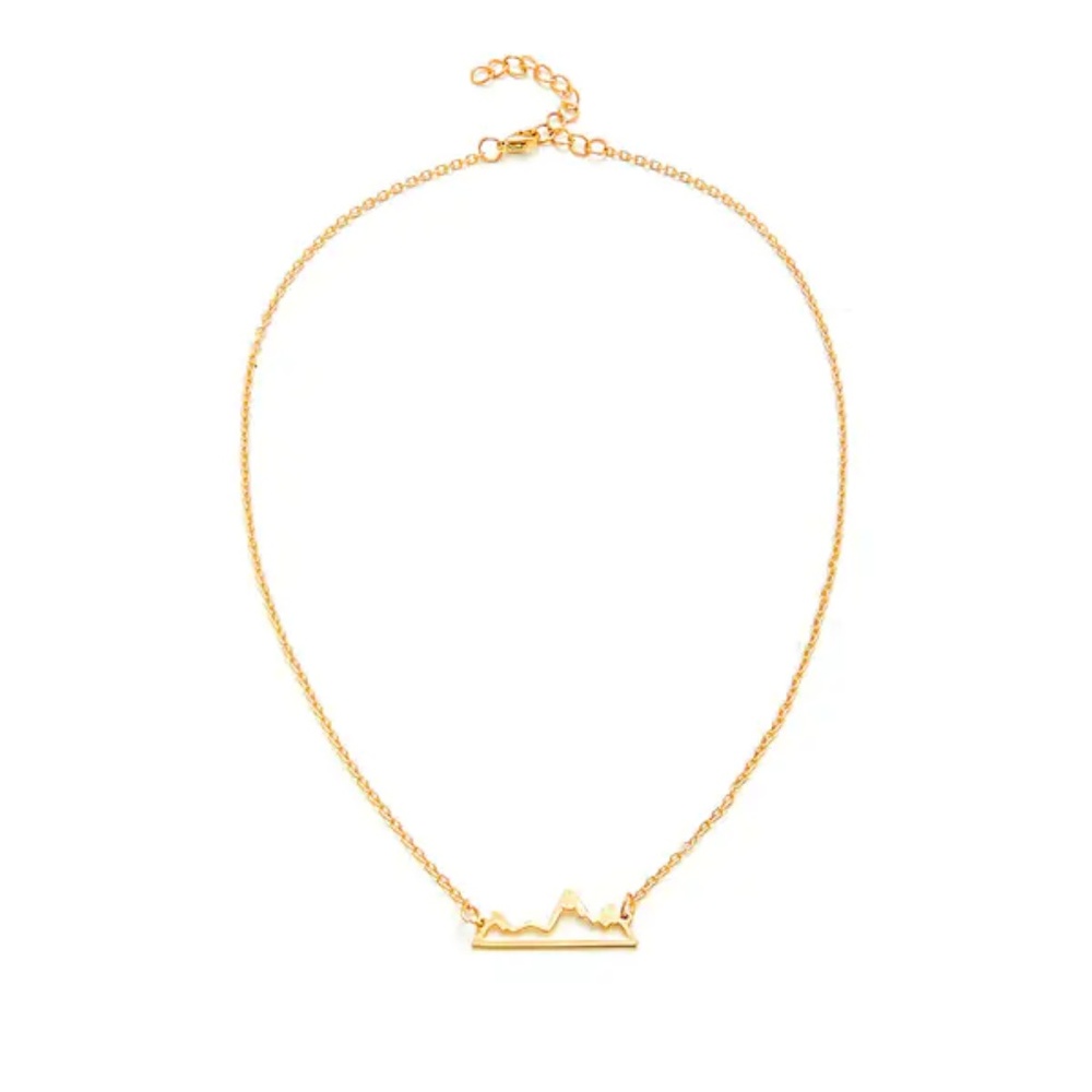 Hollow Mountain Peak Pendant Necklace - Picture 4 of 7